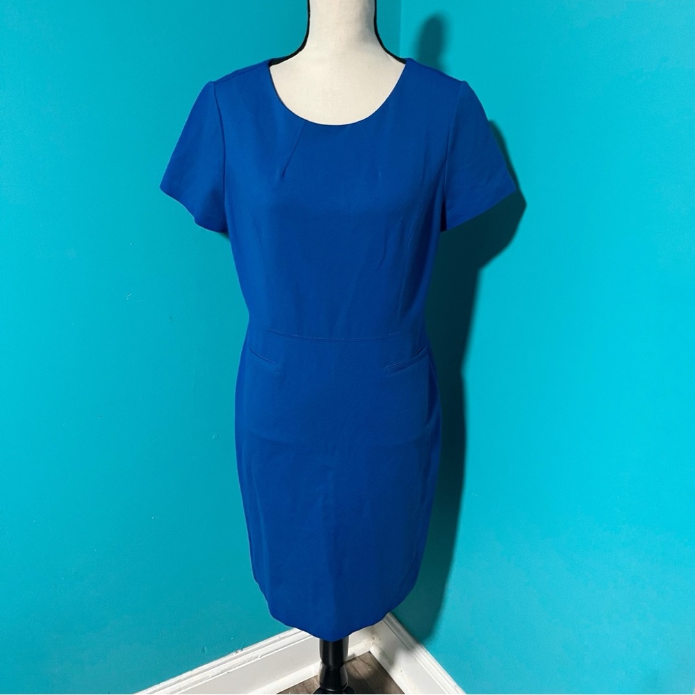 Talbots 10P Royal Blue Short Sleeve Dress
